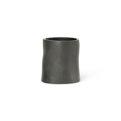 Ferm Living - Pot à crayons Fracture en Métal, Aluminium recyclé - Couleur Noir - 14.42 x 14.42 x 8.