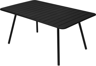 Outdoor - Gartentische - Luxembourg rechteckiger Tisch / für 6 bis 8 Personen - 165 x 100 cm - Fermob - Lakritze - lackiertes Aluminium