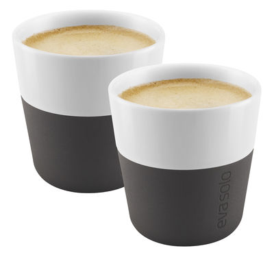 Tableware - Coffee Mugs & Tea Cups - Espresso cup - Set of 2 - 80 ml by Eva Solo - White / Carbon black silicone - China, Silicone