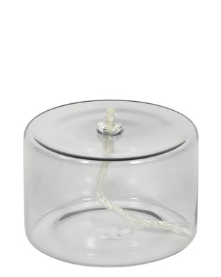 Image of Lampada a olio Olie - / Ø 10 x H 6,5 cm di ENOstudio - Grigio/Trasparente - Vetro