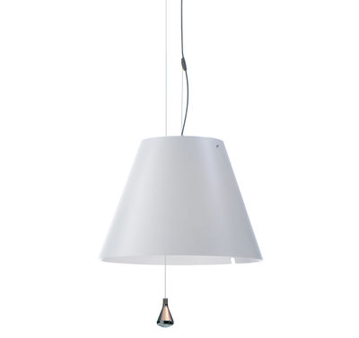 Luminaire - Suspensions - Suspension Lady Costanza / Ø 50 cm x H 35 cm - Luceplan - Blanc - Polycarbonate