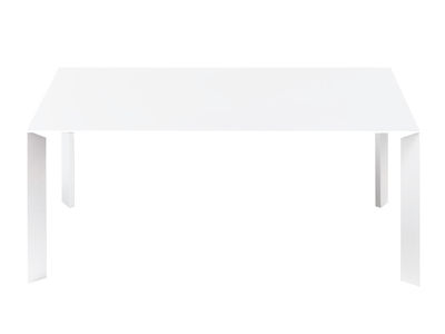 Möbel - Tische - Nori Ausziehtisch L 166 bis 278 cm - Kristalia - Tischplatte und Ausziehplatten: weiß laminiert - eloxiertes Aluminium, stratifiziertes Laminat