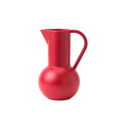 Tableware - Water Carafes & Wine Decanters - Strøm Small Carafe - / H 20 cm - Handmade ceramic by raawii - Salsa red - Ceramic