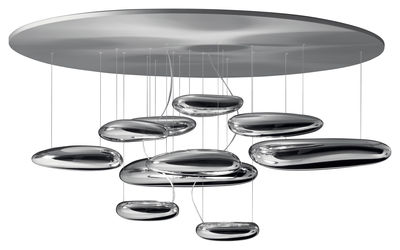 Leuchten - Deckenleuchten - Mercury Deckenleuchte LED - Ø 110 cm - Artemide - Chromglänzend - LED - Aluminium, satiniertes Aluminium, Thermoplast