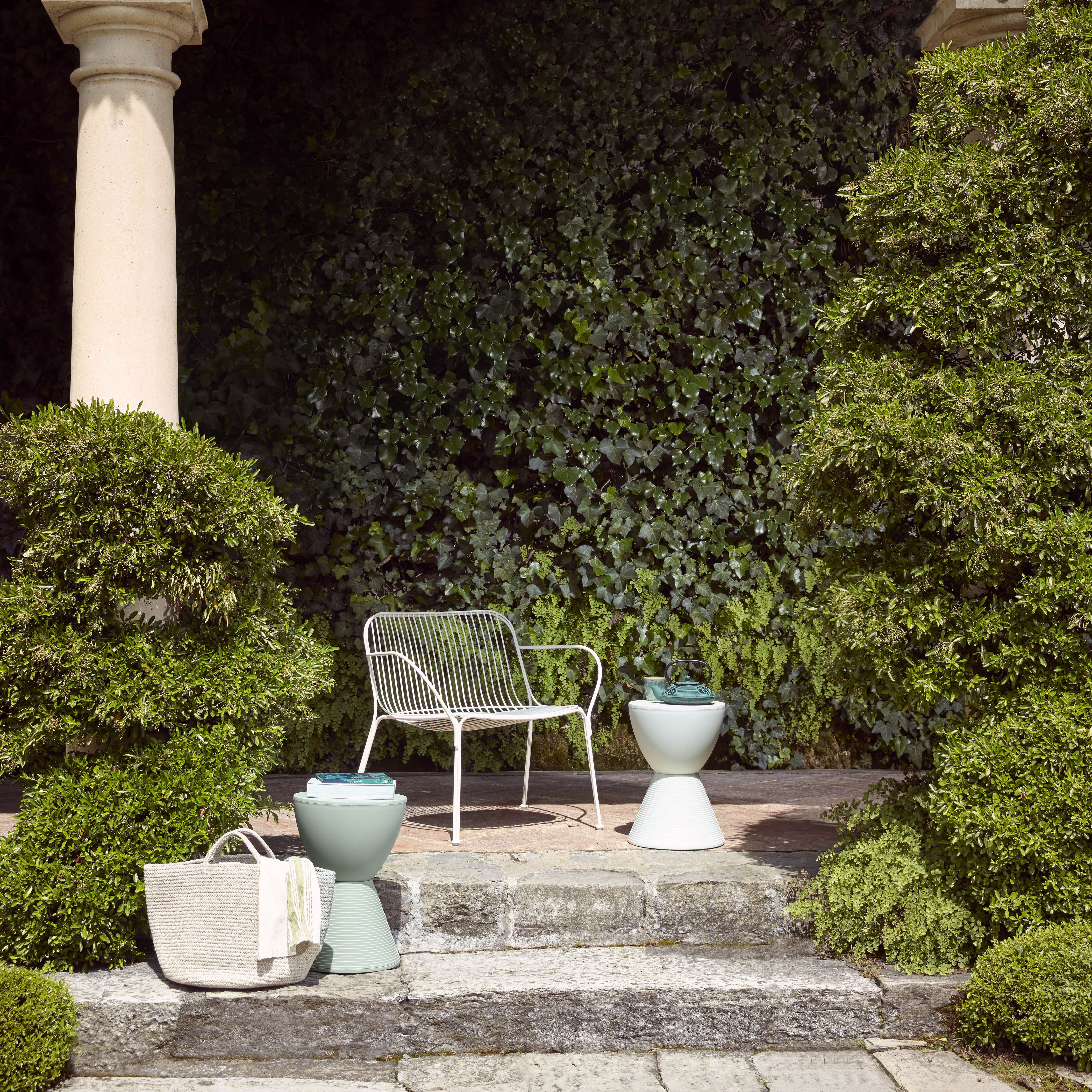 Poggiapiedi Ottomano 16” In Lino - Grigio, Gambe In Metallo, Imbottito Per Camera O Soggiorno - Foto 13