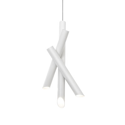 Illuminazione - Lampadari - Sospensione Tubes 3 LED - / H 50 cm di Nemo - Bianco - alluminio estruso