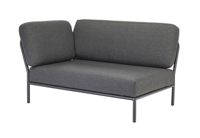 Furniture - Sofas - Level Modular sofa - Left corner by Houe - Left corner / Grey - Polyester fabric, Polyurethane foam, Powder coated aluminium