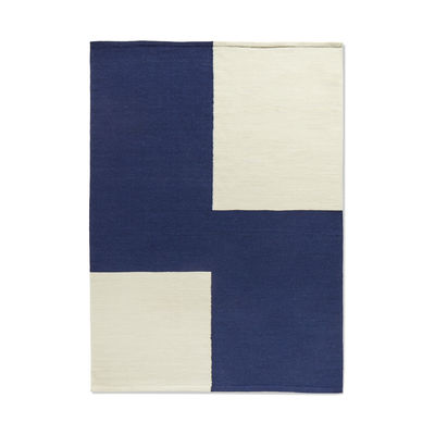 Decoration - Rugs - Flat works Rug - / By artist Ethan Cook - 170 x 240 cm by Hay - Blue (Offset) - Organic cotton, Wool