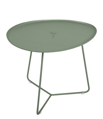 Furniture - Coffee Tables - Cocotte Coffee table - / L 55 x H 43.5 cm - Detachable table top by Fermob - Cactus - Painted steel