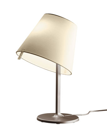 Illuminazione - Lampade da tavolo - Lampada da tavolo Melampo Notte - / H 42 cm di Artemide - Stelo bronzo / diffusore ecru - alluminio verniciato, policarbonato, Tessuto