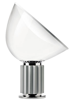 Illuminazione - Lampade da tavolo - Lampada da tavolo Taccia LED di Flos - Base argento - Alluminio, Vetro soffiato a bocca