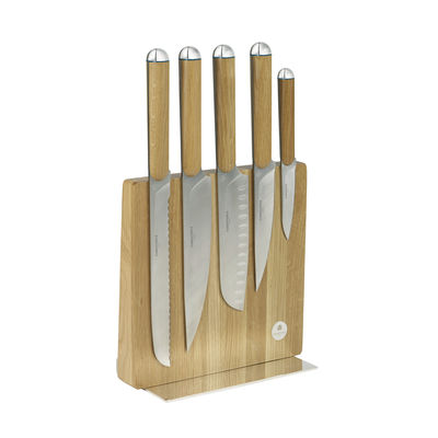 Table et cuisine - Couteaux et planches à découper - Support aimanté pour couteau Royal Chef / Support tablette - Chêne - Christofle - Chêne - Chêne massif, Métal argenté
