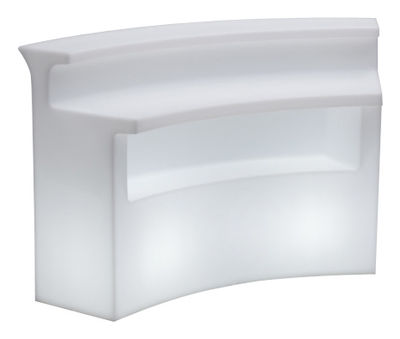 Möbel - Stehtische und Bars - Break Bar beleuchtete Bar - Slide - Weiß - Recycelbares geformtes Polyethylen