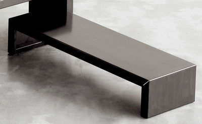 Furniture - Coffee Tables - Small Irony Coffee table by Zeus - L106 x H20 cm - Phosphated steel