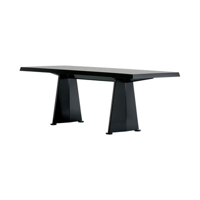 Furniture - Dining Tables - Trapèze Dinner table - / By Jean Prouvé, 1954) - 223 x 72,5 cm by Vitra - Black - Epoxy lacquered steel, HPL