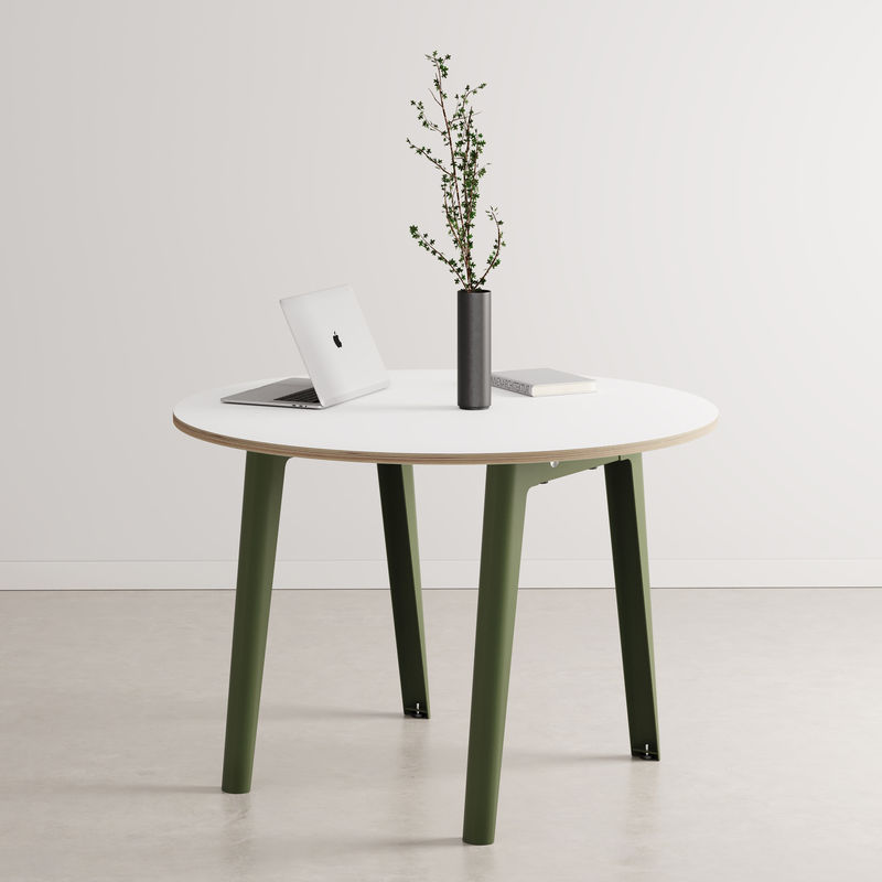 TIPTOE New Modern Round table green Made In Design UK