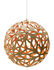 Suspension Floral / Ø 40 cm - Bicolore orange & bambou - David Trubridge