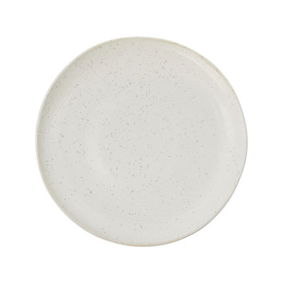 House Doctor - Assiette à dessert Pion en Céramique, Porcelaine émaillée - Couleur Blanc - 18.17 x 1