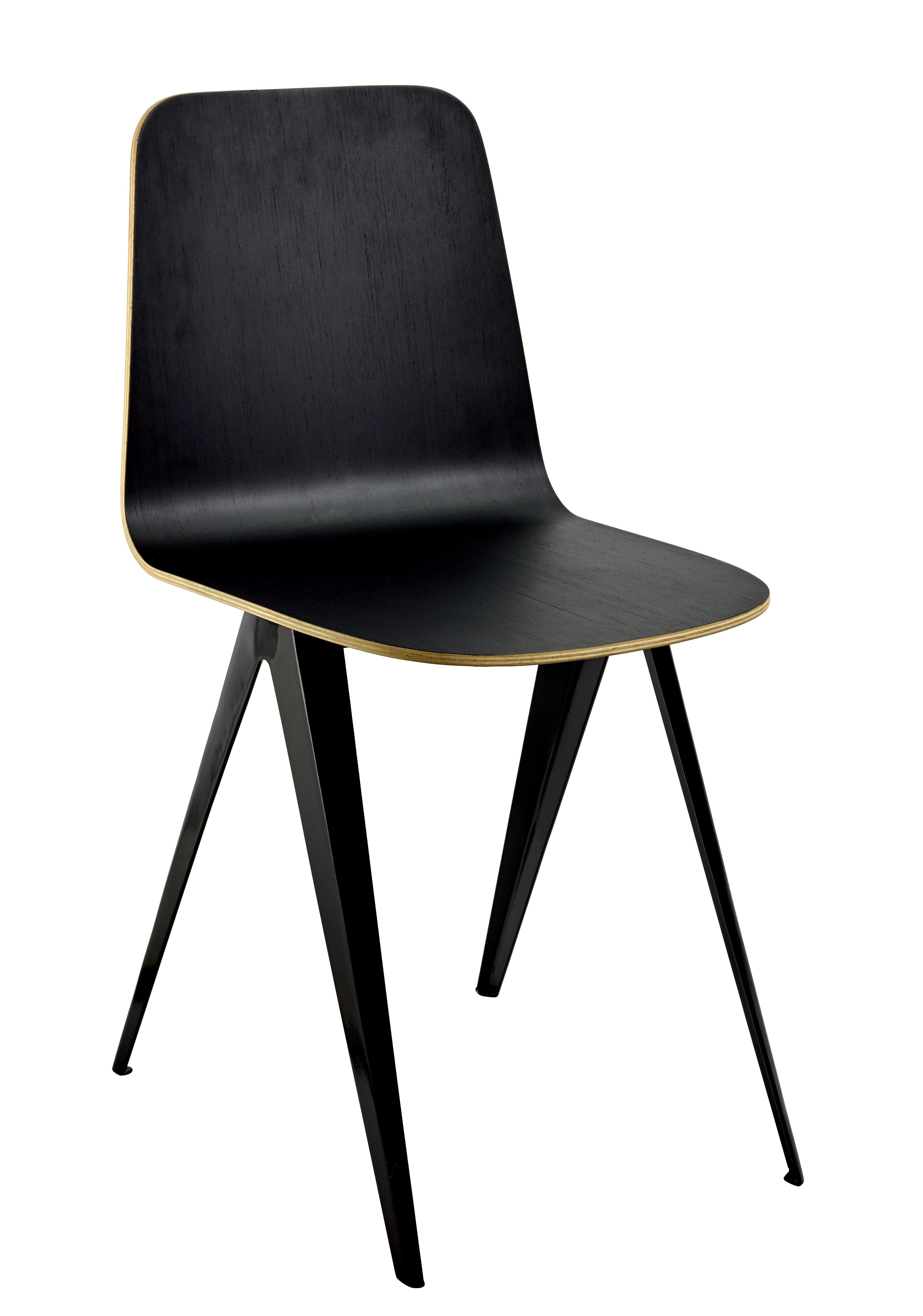 Chaise Sanba / 40 x 50,5 cm - Serax noir en métal/bois