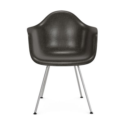 Mobilier - Chaises, fauteuils de salle à manger - Fauteuil DAX - Eames Fiberglass Armchair / (1950) - Pieds chromés - Vitra - Gris éléphant / Chromé - Acier chromé, Polyester renforcé de fibre de verre