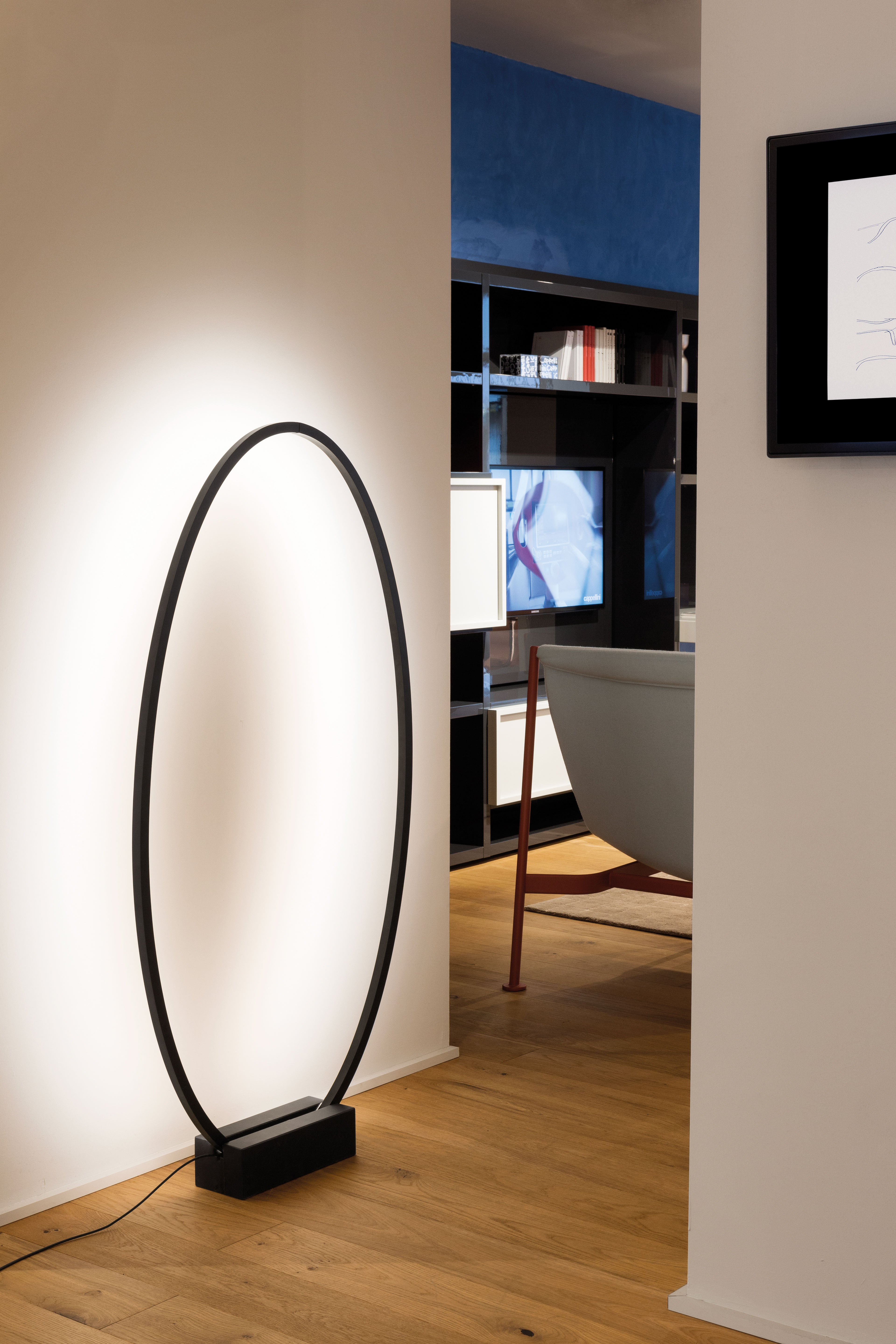 Illuminazione , Lampade da terra , Lampada Ellisse LED , / Anello da appendere o da