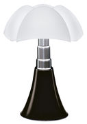 Lampe de table Pipistrello / H 66 à 86 cm - Martinelli Luce blanc/noir en métal/matière plastique
