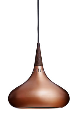 Lighting - Pendant Lighting - Orient Pendant by Lightyears - Ø 22,5 cm / Copper - Polished copper, Wood
