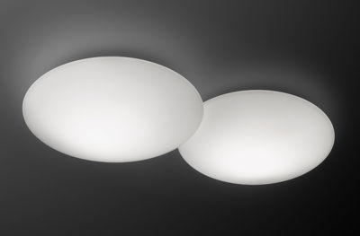 Luminaire - Plafonniers - Plafonnier Puck Double - Vibia - Blanc - Verre soufflé