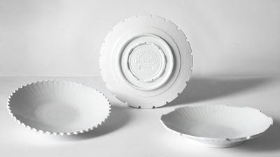 Table et cuisine - Assiettes - Assiette creuse Machine Collection / Ø 23,2 cm  - Set de 3 - Diesel living with Seletti - Blanc - Porcelaine