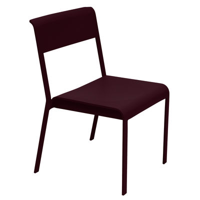 Fermob - Chaise empilable Bellevie en Métal, Aluminium laqué - Couleur Rouge - 52 x 68.68 x 80 cm - 