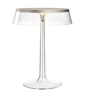 Illuminazione - Lampade da tavolo - Lampada da tavolo Bon Jour / LED - H 41 cm - Flos - Argento opaco / Trasparente - PMMA