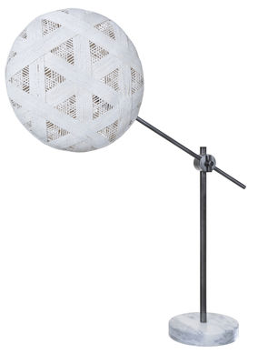 Forestier - Lampe de table Chanpen en Tissu, Métal - Couleur Blanc - 200 x 59.44 x 3 cm - Designer A