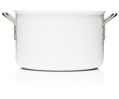 Tableware - Dishes and cooking - White Line Stewpot - 7L - Web exclusivity by Eva Trio - White - Aluminium, Ceramic, Stainless steel