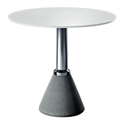 Jardin - Tables de jardin - Table ronde One Bistrot / Ø 79 cm - Magis - Blanc Ø 79 cm - Aluminium, Béton, HPL