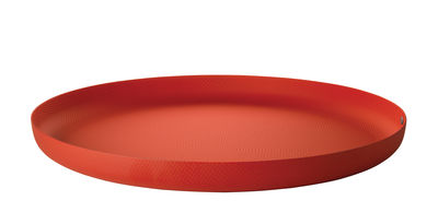 Tisch und Küche - Tabletts und Servierplatten - JM 14 Tablett / Stahl - Ø 35 cm - Alessi - Rot - bemalter Stahl