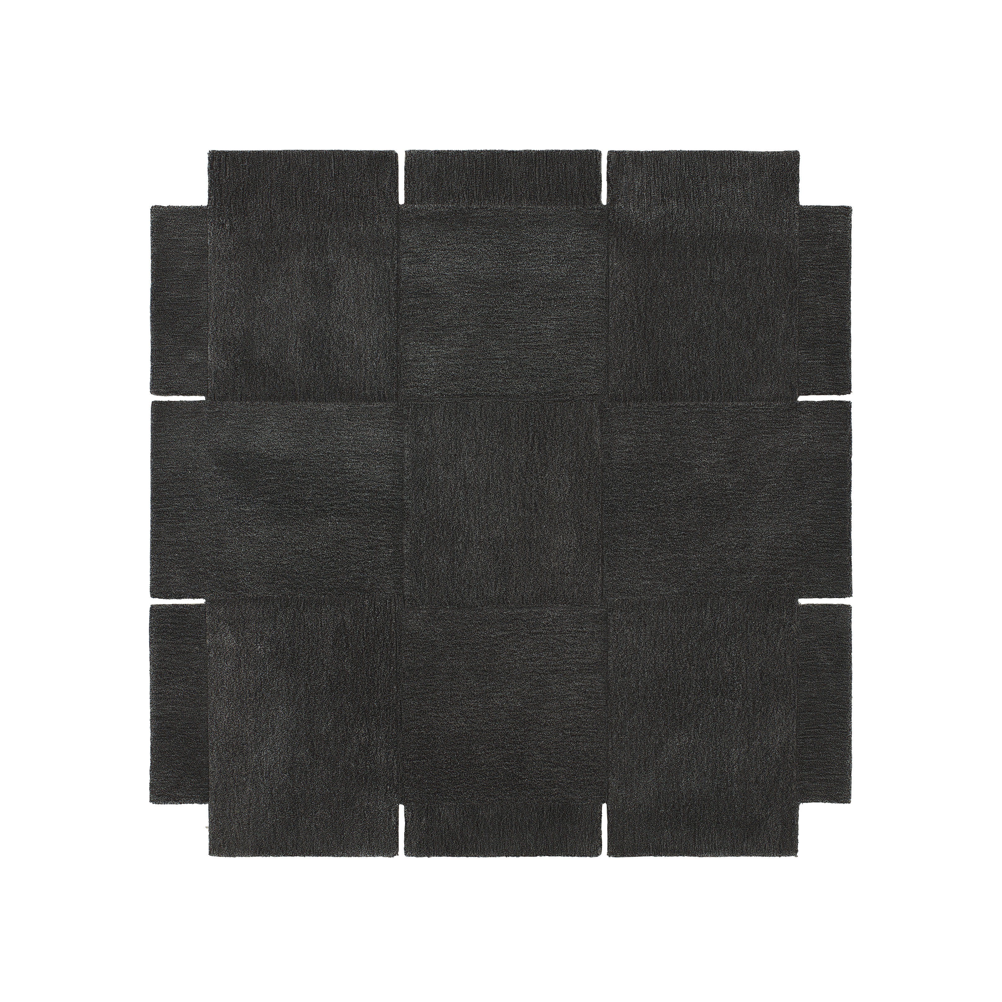 Tapis Basket / 180 x 180 cm - Tufté main - Design House Stockholm gris en tissu