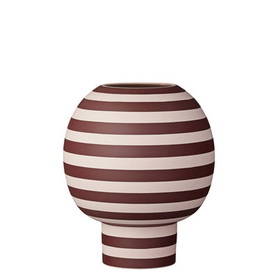 Déco - Vases - Vase Varia / Grès - Ø 18 x H 21 cm - AYTM - Rayé rose & bordeaux - Grès