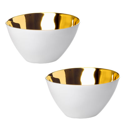 Tableware - Bowls - Affamés Bowl - Set of 2 by Tsé-Tsé - Gold, glazed inside - China