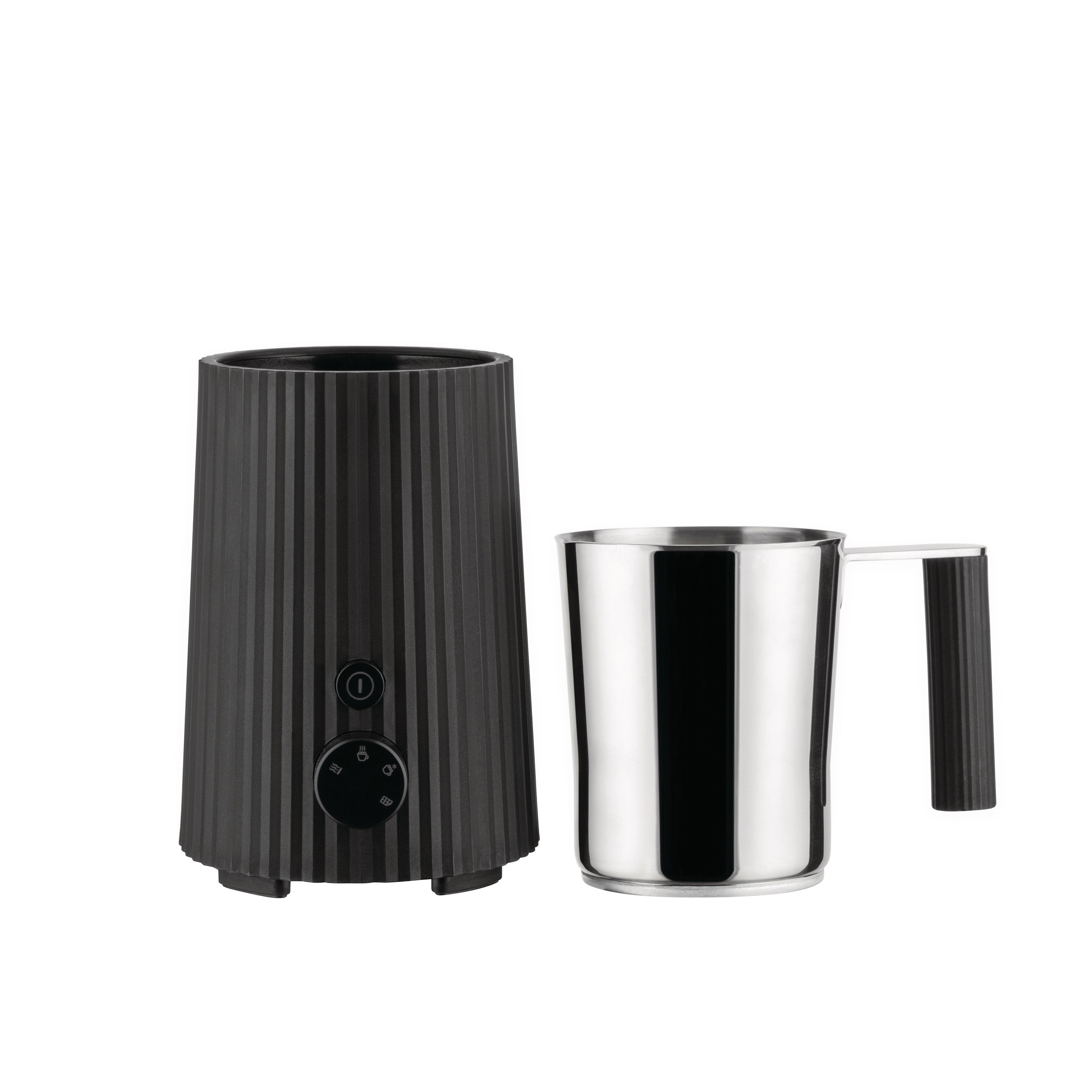 Mousseur à lait Plissé / Machine à cappuccino - Branchement secteur - Noir  - ALESSI, Catalogue | Printemps Listes