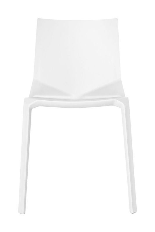 Öko-Design - Lokale Produktion - Stapelbarer Stuhl Plana plastikmaterial weiß - Kristalia - weiß - Glasfaser, Polypropylen