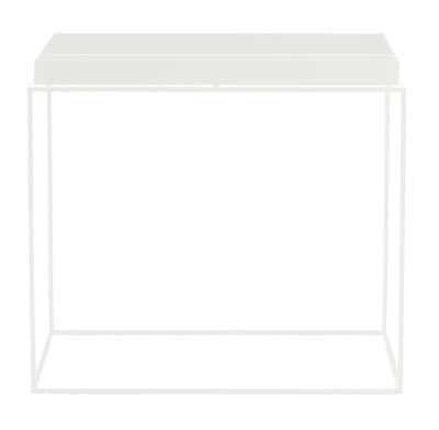 Mobilier - Tables basses - Table basse Tray H 50 cm / 60 x 40 cm - Rectangulaire - Hay - Blanc - Acier laqué