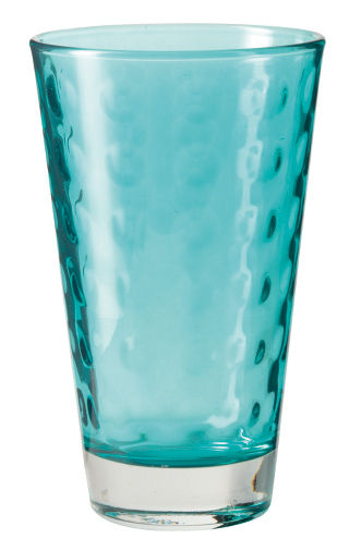 Leonardo Event 012283 Lot de 6 verres à long drink en verre avec bords empilables Vert à rayures 330 ml 