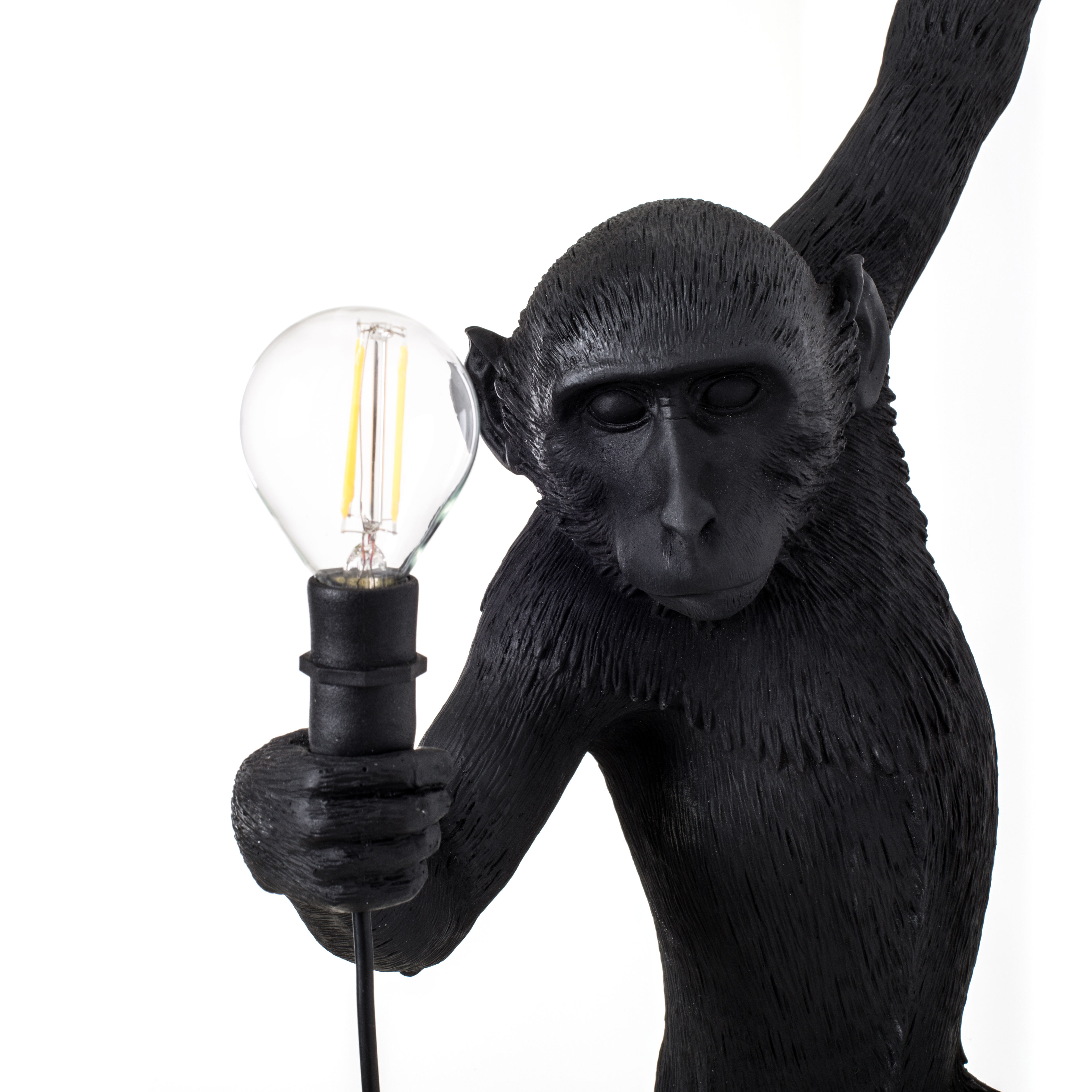 Seletti Monkey Hanging Outdoor wall light Black Made In Design UK