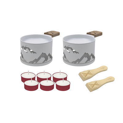 Image of Set Lumi - / Per raclette a candela - 2 Persone di Cookut - Bianco - Metallo