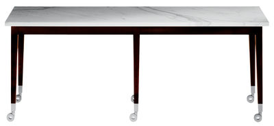 Mobilier - Tables basses - Table basse Neoz rectangulaire - Driade - Ebène/ marbre - Acajou, Marbre