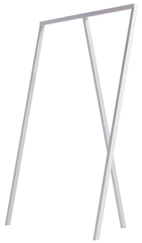 Arredamento - Appendiabiti  - Supporto Loop metallo bianco L 130 cm - Hay - Bianco - Acciaio laccato