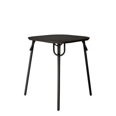 Table Duo Swim / Intérieur & extérieur - 63 x 63 cm - Bibelo noir en métal