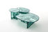 Tavolino Liquefy - / 60 x 50  x H 51 cm - Vetro venature effetto marmo di Glas Italia