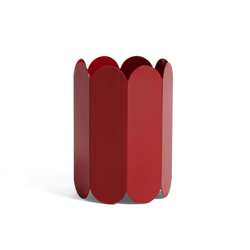 Décoration - Vases - Vase Arcs métal rouge / Ø 17 x H 25 cm - Hay - Rouge - Acier inoxydable