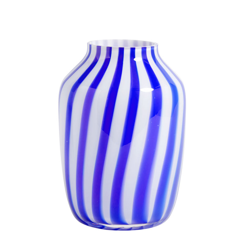 Décoration - Vases - Vase Juice verre bleu / Haut - Ø 20 x H 28 cm - Hay - Bleu - Verre